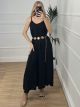 Viscose Plain Dress/Black