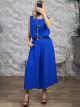 Zip Kilot Necklace&Belt Set-25337/Royal Blue