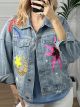 Denim Painted Jacket/Stars