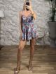 Floral Satin Playsuit-659215/Ciel