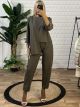 Casual Cotton Asymmetrical Set NEW/Khaki