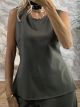 OpenBack Tie Top/Khaki