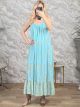 Maxi Viscose Boho Dress-8007/Ciel
