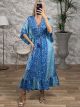 Silk Lahuri Sleeves Maxi Dress-1018-NEW/N5