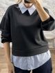 Soft Shirt Sweater-3320/Black