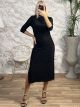 Velvet Animal Dress/Black