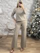 Knitted Strass Set-9187/Beige