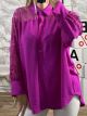 Viscose Oversized Lace Shirt/Magenta
