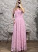 Floral Embossed Pattern Dress/Pink