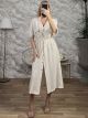 Semizie Safari Midi Dress-014/Ecru