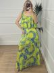 SilverThread Skirt Set/Lime