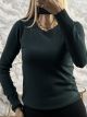 Viscose RoundNeck Top/Dark Green