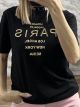 Embroidered Paris Cotton T-shirt-67121/Black-Gold
