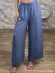 Cotton Highwaist Pants-460/Raf Blue