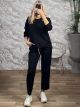 Viscose Monochrome Set-2664/Black