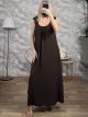 BowStraps Muslin Maxi Dress/Chocolat