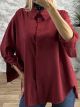 Oversized Soft Shirt/Burgundy