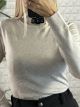 Strass Viscose TurtleNeck Top/Beige