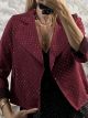 Σακάκι Short Suede Strass/Burgundy