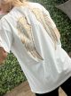 Wings & Diamond T-shirt/White-Gold