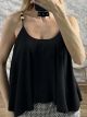 Flare WoodenBeads Top-003196/Black