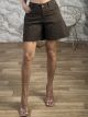 Wide Cotton Shorts-26597/Chocolat