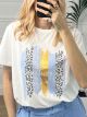 T-shirt Leo Paint Strass/White