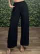 Highwaist Wide Striped Pants/Black