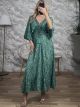 Golden Thread Silk Maxi Dress/Mint