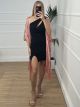 Fringe Metallic Kimono/Pink