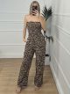 Wasp Nest Strapless Jumpsuit-Animal/Leopard