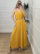 Viscose Plain Dress/Mustard