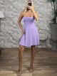 Mono Strapless Mini Dress-9163/Lila