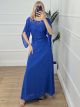 Lace Wide Sleeves Dress/Royal Blue