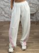 Diagonal Stripe Pants-1248/White