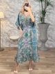 Silk Dress-1018/Green