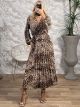 Maxi Leopard Print Dress/N3