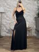 Maxi Elastic Dress Open/Black
