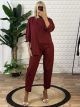 Casual Cotton Asymmetrical Set NEW/Burgundy