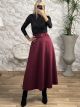 Suede Belt Skirt/Magenta