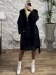 Mohair Long Fur Details Jacket/Black