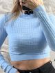 Meander Cropped Sweater/Ciel