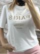 Embroidered Paris Cotton T-shirt-67121/White-Gold