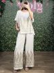 Cotton Embroidered Set-180/White
