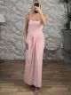 CorsetTop Lycra Maxi Dress-14588/Pink