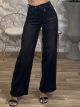 Wrap Wide Denim Pants-T800