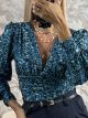 Elastic Bodysuit-Leopard/Petrol