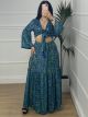 Μεταξωτό Σετ-1802FLOWERS/Blue