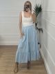 Casual Midi Skirt/Light Blue