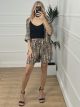Animal Kimono Shorts Set/Snakeskin